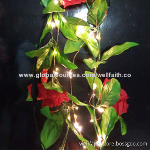 Christmas LED Copper String Light with 5m, 50-piece LED Lights for Garden, 3, 4.5V Voltage